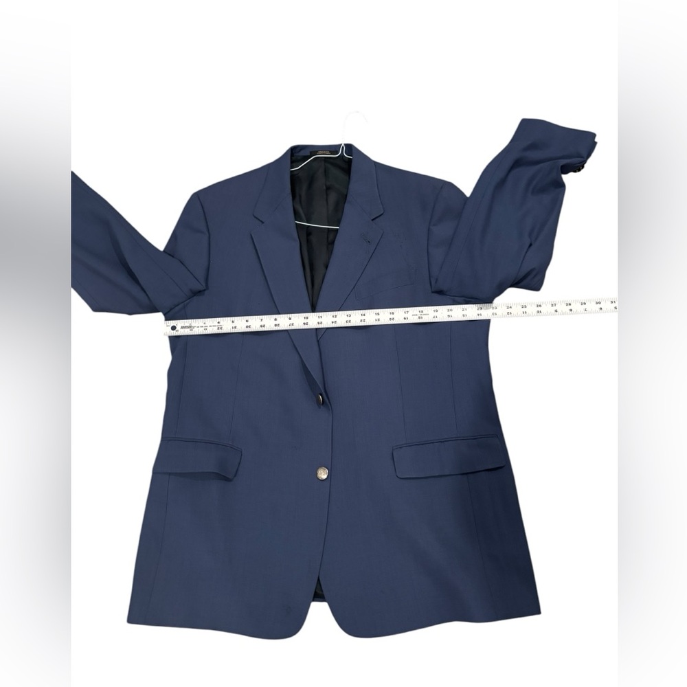 Hart Schaffner Marx Made in USA Men's Navy Dress Blazer-size 44R - Picture 3 of 11